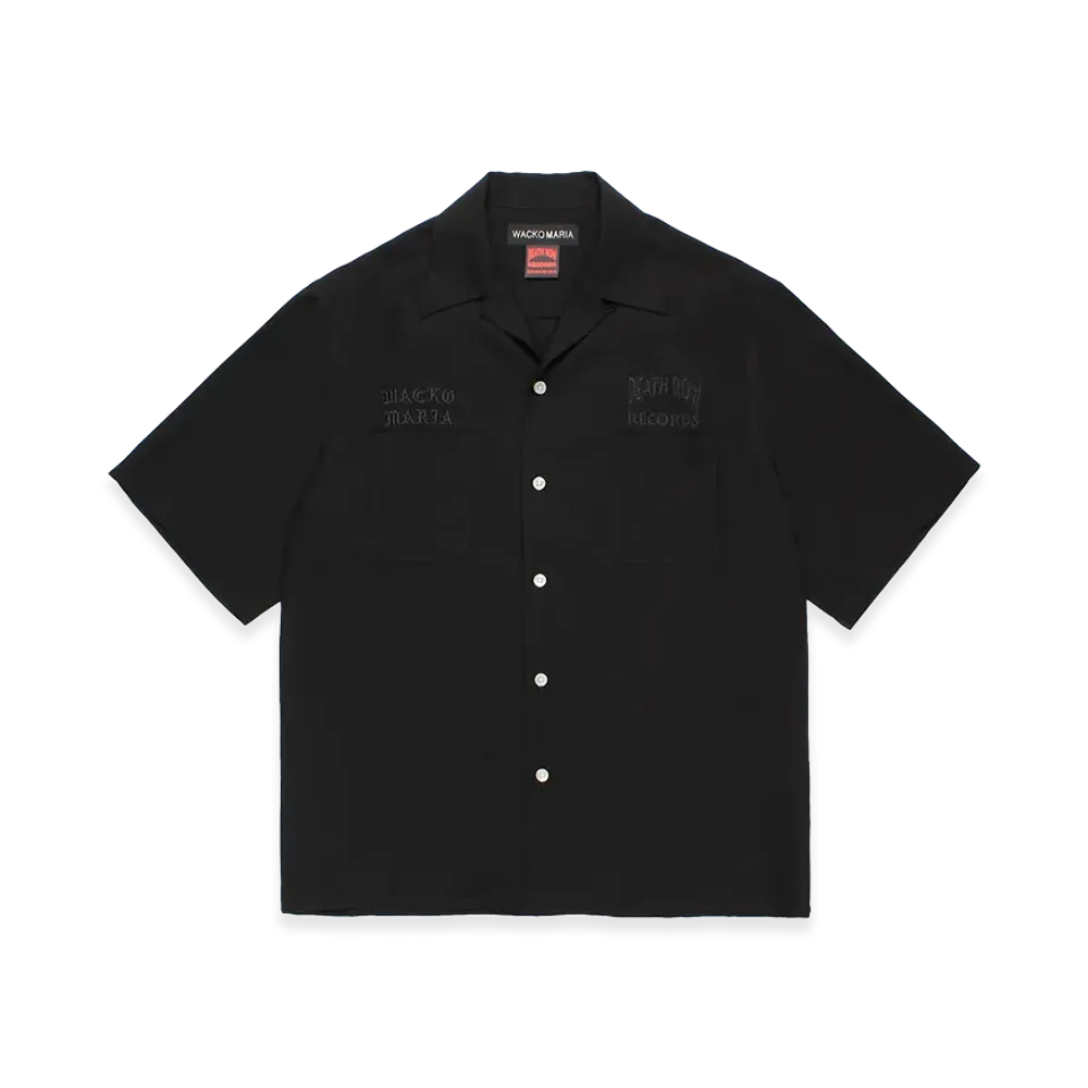 WACKO MARIA x Death Row Records 50's Open Collar Shirt "Black/Purple"