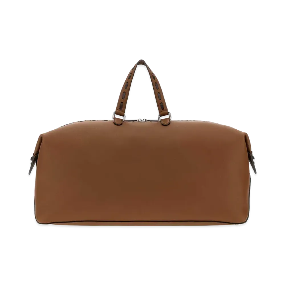 FENDI Leather Lui 55 Travel Bag "Brown"