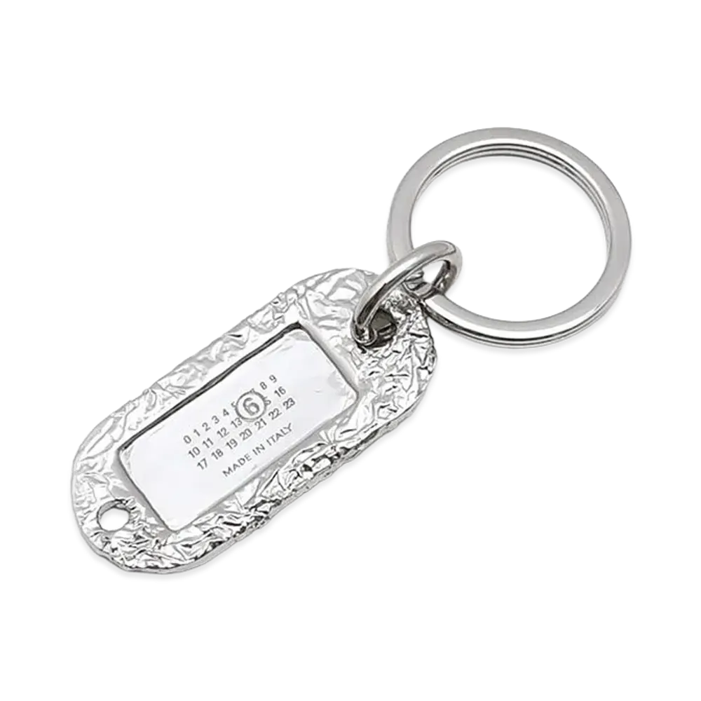 MM6 Maison Margiela Silver Foil Keyring "Silver"