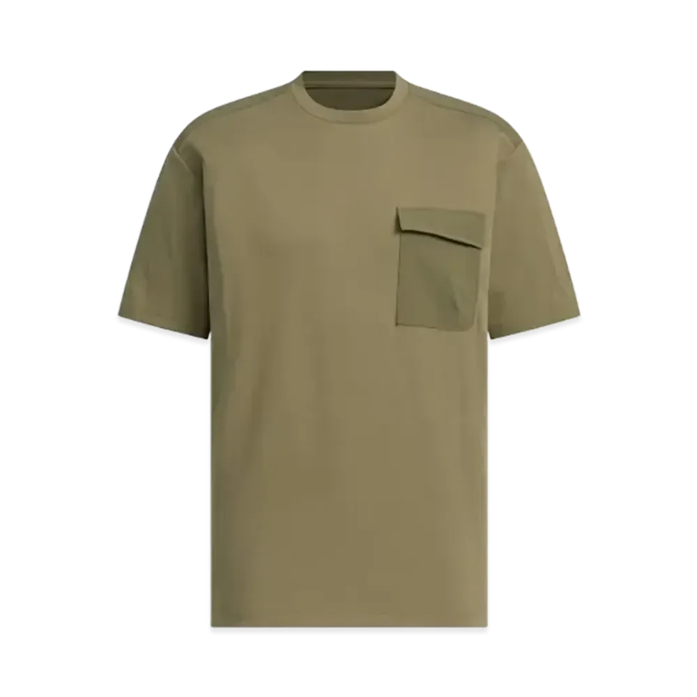 adidas City Escape Loose Fit Fabric Mix Short Sleeve Pocket T-shirt "Olive Strata"