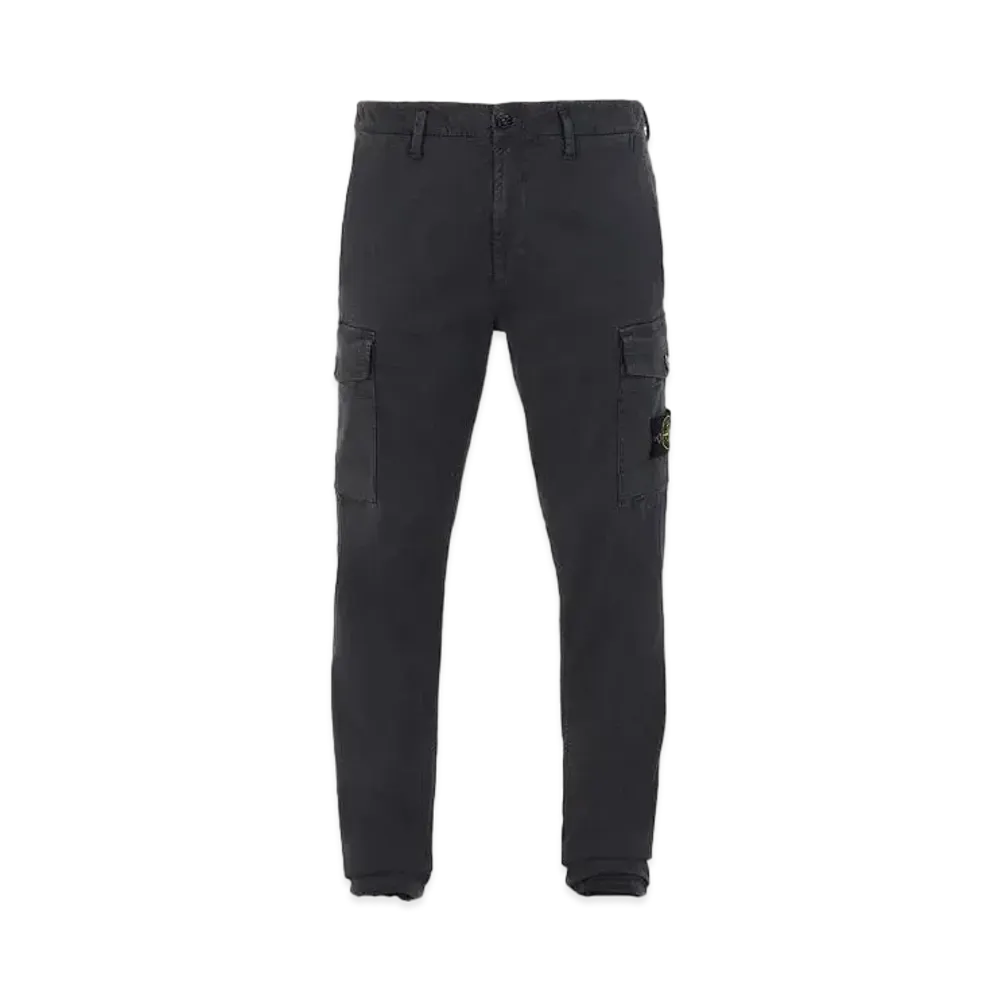 Stone Island 318L1 STRETCH BROKEN TWILL COTTON_'OLD' EFFECT_SLIM FIT "Steel Grey"