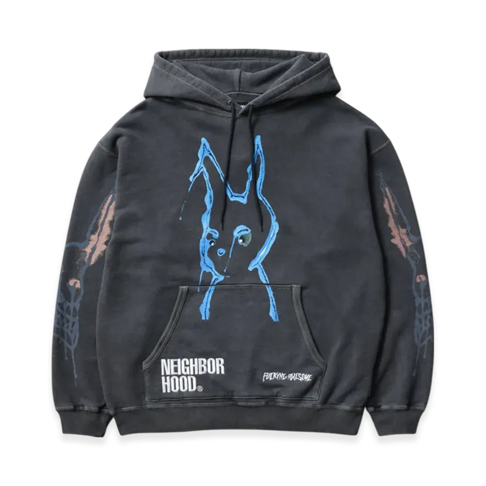 NEIGHBORHOOD x Fucking Awesome Pigment Dyed Sweat Hoodie LS "Black"
