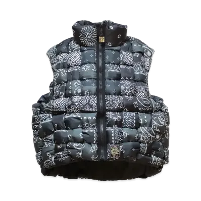 KAPITAL BANDANA TRANSCRIPTION NYLON KEEL WEAVING VEST "Black"