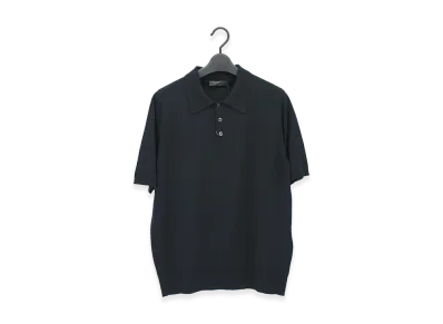 PRADA Polo M/C Lana Pettinata "Bleu"