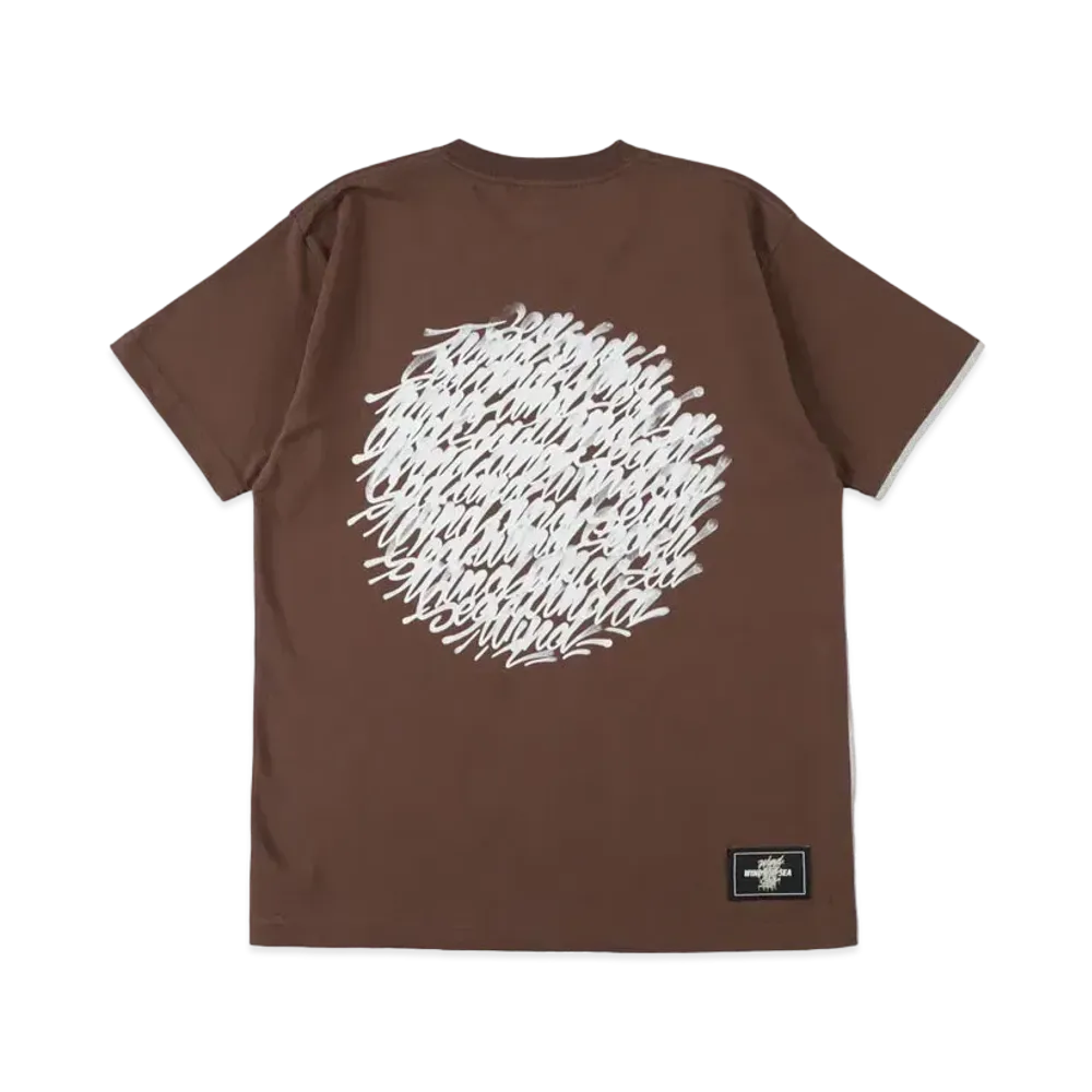 WIND AND SEA X IT'S A LIVING (S_E_A-TAGGING) T-SHIRT "Sea Brown"