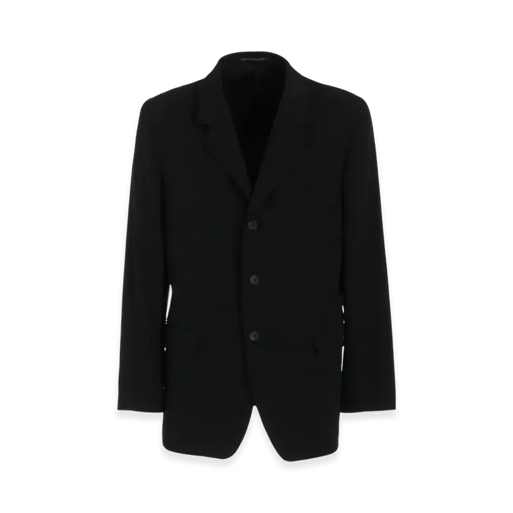 Yohji Yamamoto POUR HOMME Suit Gabardine Cdh 3Buttons Single Jacket "Black"