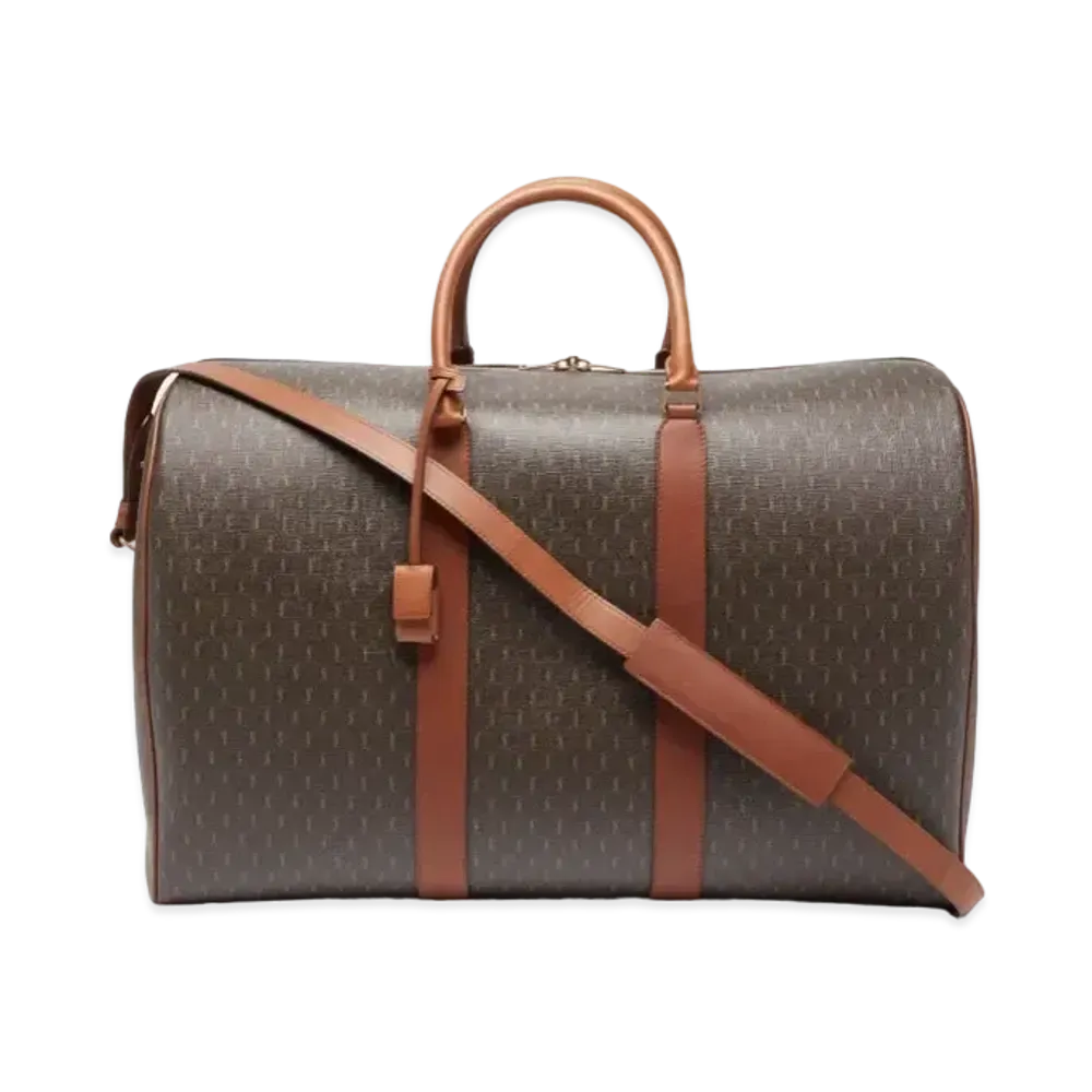 SAINT LAURENT Le Monogramme 72H Duffle In Monogram Canvas And Smooth Leather "Chestnut"