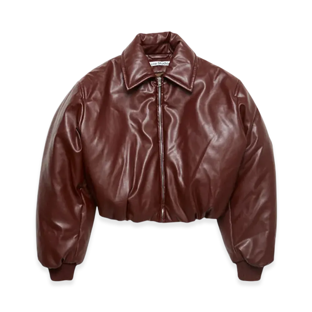 Acne Studios Coated Bomber Jacket "Dark Burgundy"