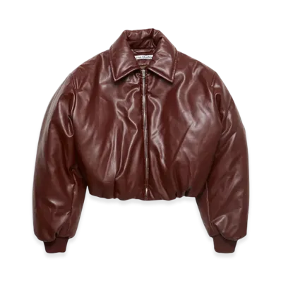 Acne Studios Coated Bomber Jacket "Dark Burgundy"
