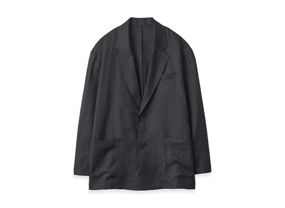 ssstein Light Linen Easy Single Breasted Jacket "Black"