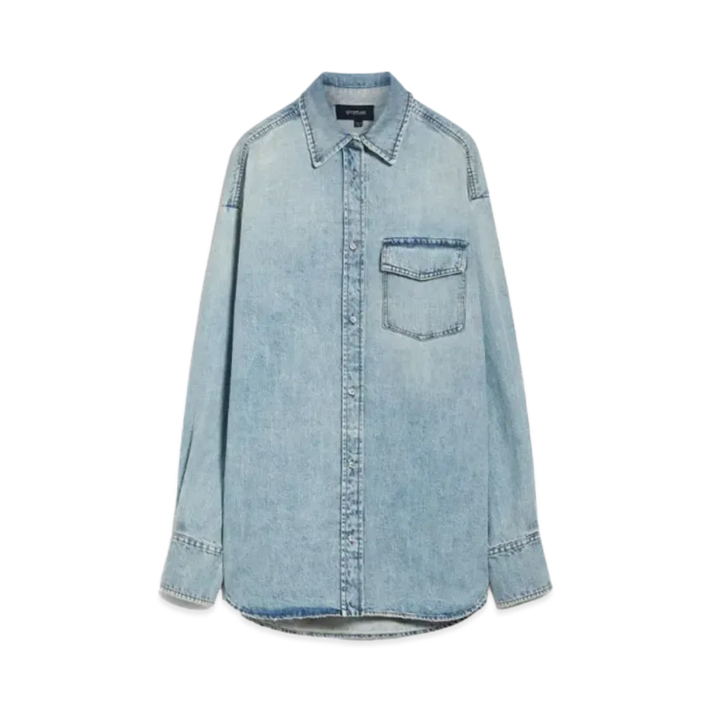 Max Mara Targa Indigo Denim Overshirt "Midnight Blue"