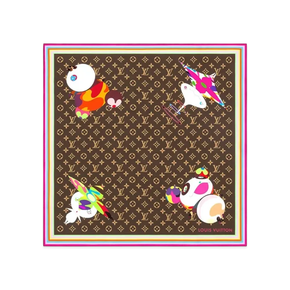 Louis Vuitton x Takashi Murakami Monogram Superflat Characters Square 70 "Marron"