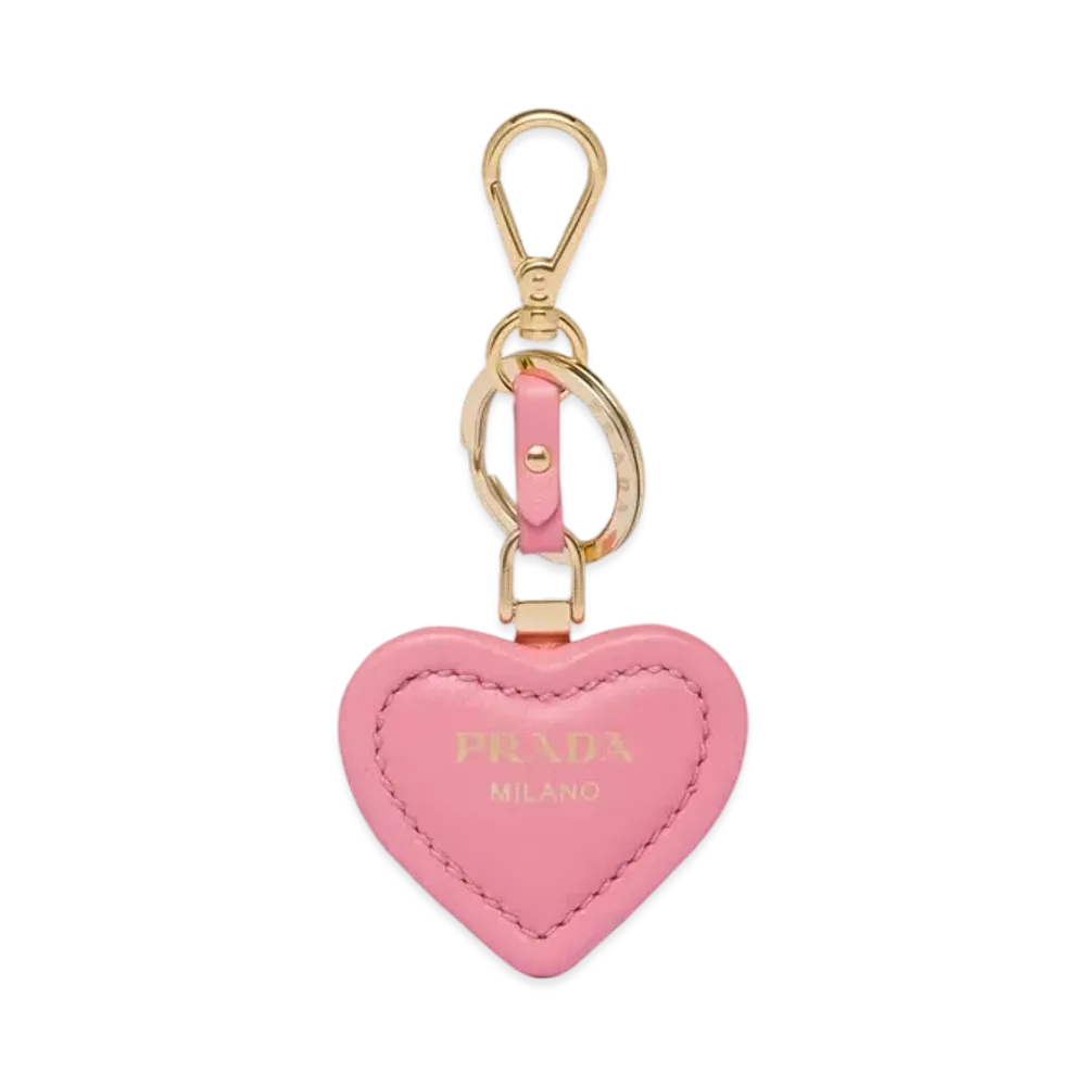 PRADA Nappa Leather Key Ring "Pink"