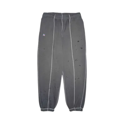 RUSSELL x Bal DISTRESSED ATHLETIC HEAVY COTTON SWEATPANT "CHARCOAL GRAY"