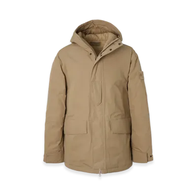 Stone Island Padded Hooded Blouson 420F1 Stone Island Ghost Piece O-Ventile with Primaloft Insulation Technology "Darkbeige"