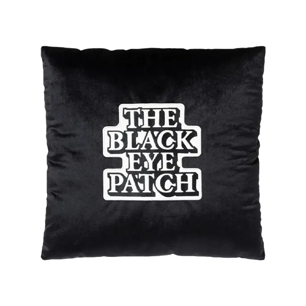 BlackEyePatch OG Label Velour Cushion "Black"
