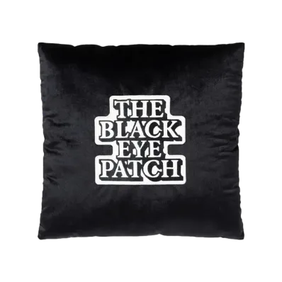 BlackEyePatch OG Label Velour Cushion "Black"