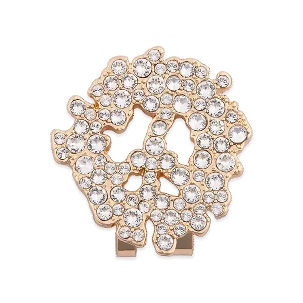 DENIM TEARS Swarovski Peace Wreath Hat Clip "Gold"