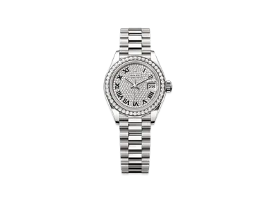 ROLEX Lady-Datejust 28mm White Gold Diamond 279139RBR "Pave diamonds"