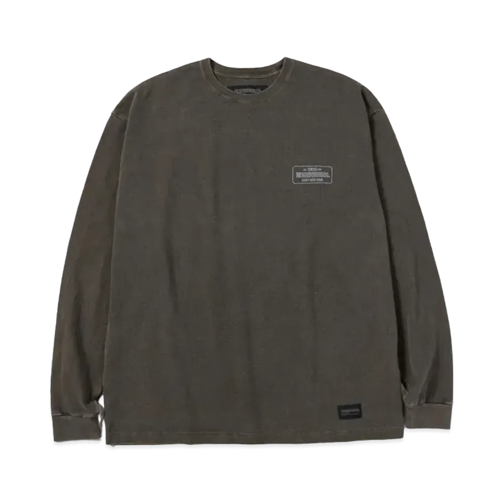 NEIGHBORHOOD Pigment Dyed Crewneck LS "Olive Drab"