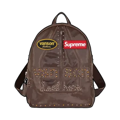 Supreme x B.B. Simon Vanson Leathers Backpack "Brown"