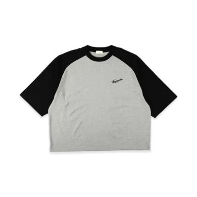 WIND AND SEA Oversized Raglan S/S Tee "Gray Black"