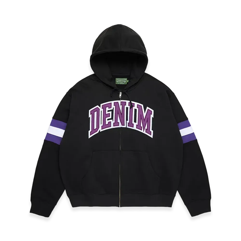 DENIM TEARS DT Stripe Zip Hoodie "Black"