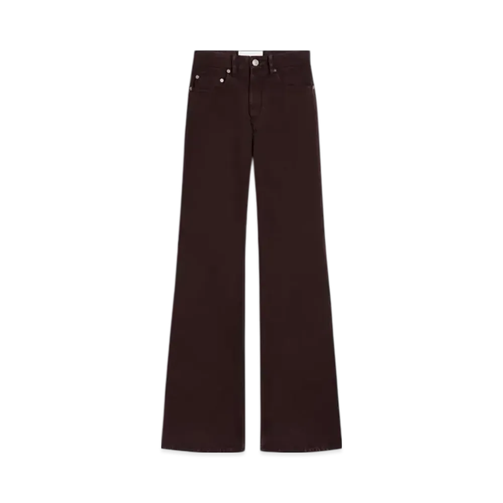 AMI PARIS Cotton Flare-Fit Jeans "Eggplant"