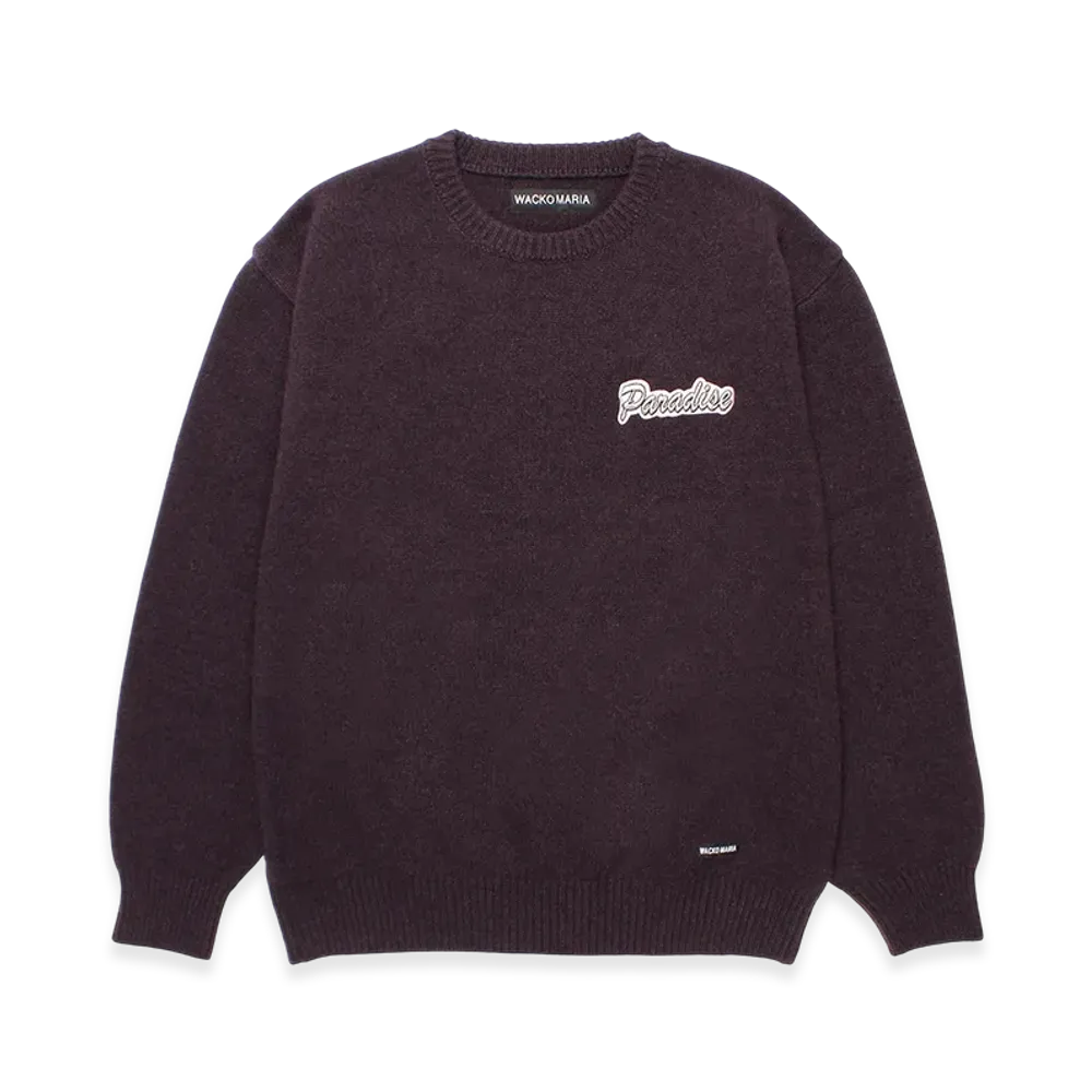 WACKO MARIA Classic Knit Sweater "Burgundy"
