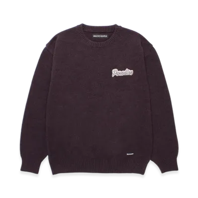WACKO MARIA Classic Knit Sweater "Burgundy"