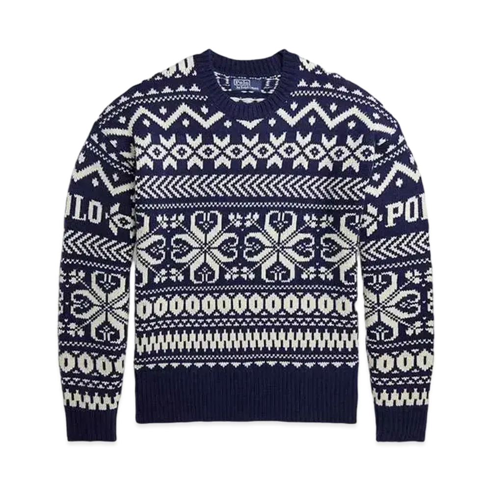 Polo Ralph Lauren Snowflake Wool-Blend Sweater "Navy"
