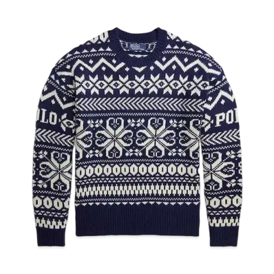 Polo Ralph Lauren Snowflake Wool-Blend Sweater "Navy"