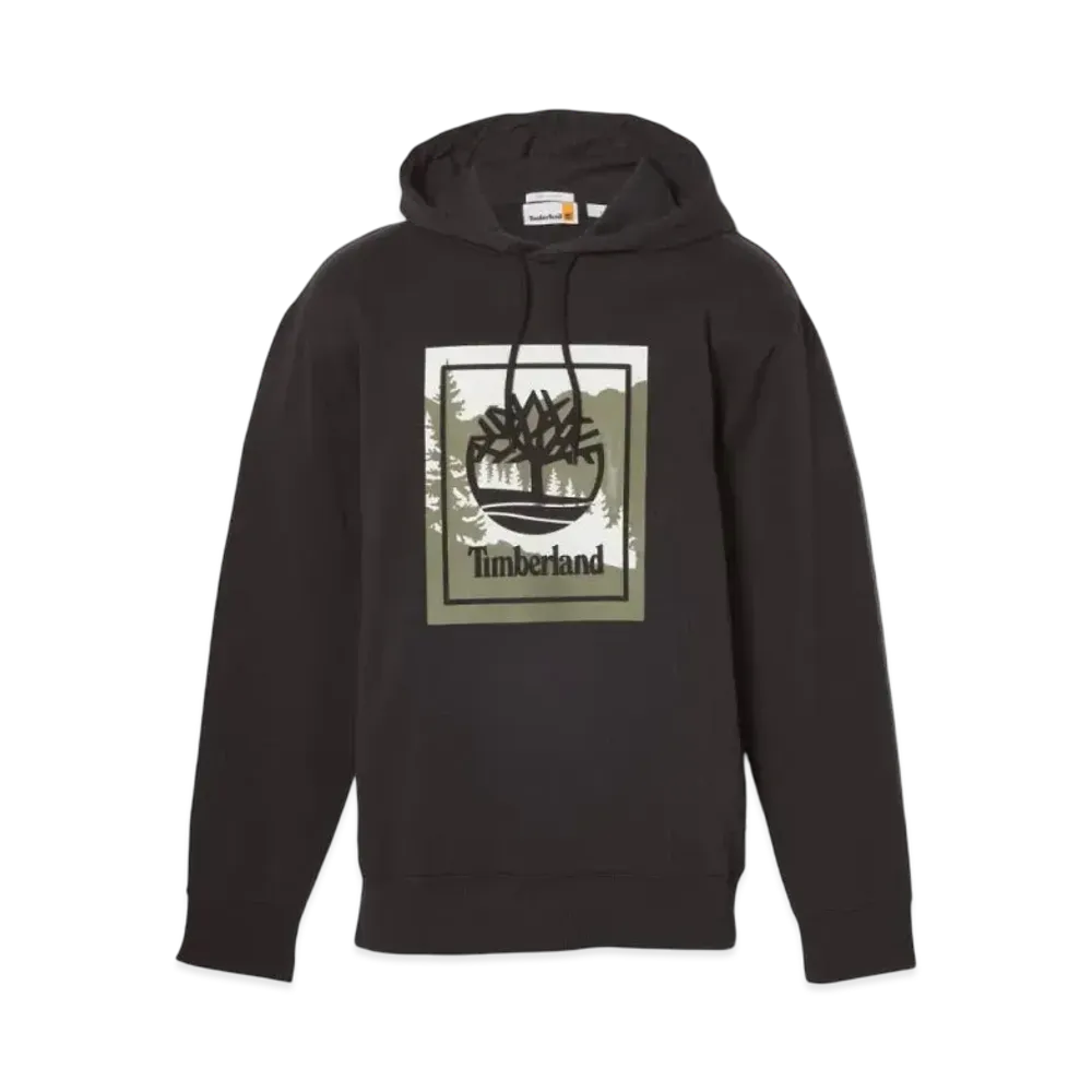 Timberland Men's Graphic Logo Hooded Sweatshirt "Black"