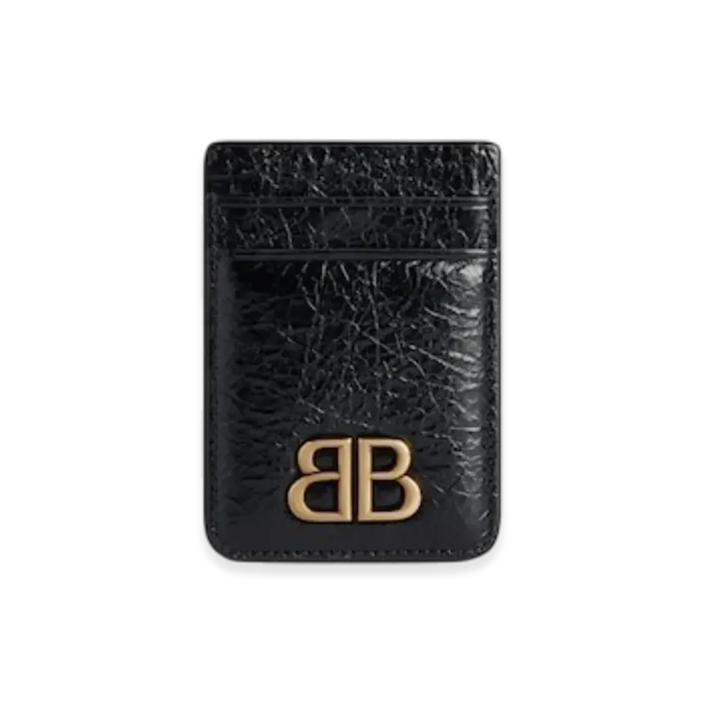 BALENCIAGA Monaco Magnetic Card Holder "Black"