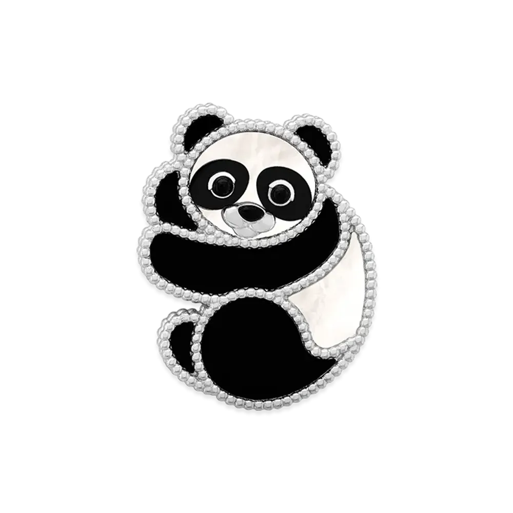 Van Cleef & Arpels Lucky Animals Panda clip "18K White gold/Onyx/Mother-of-pearl"