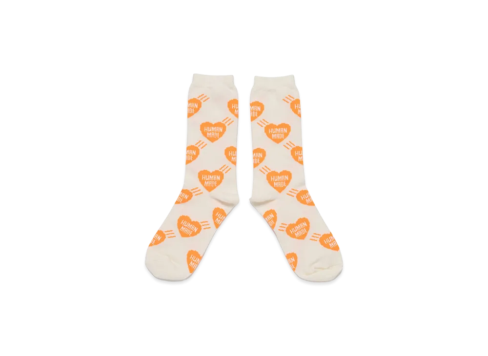 HUMAN MADE Heart Socks "Orange"