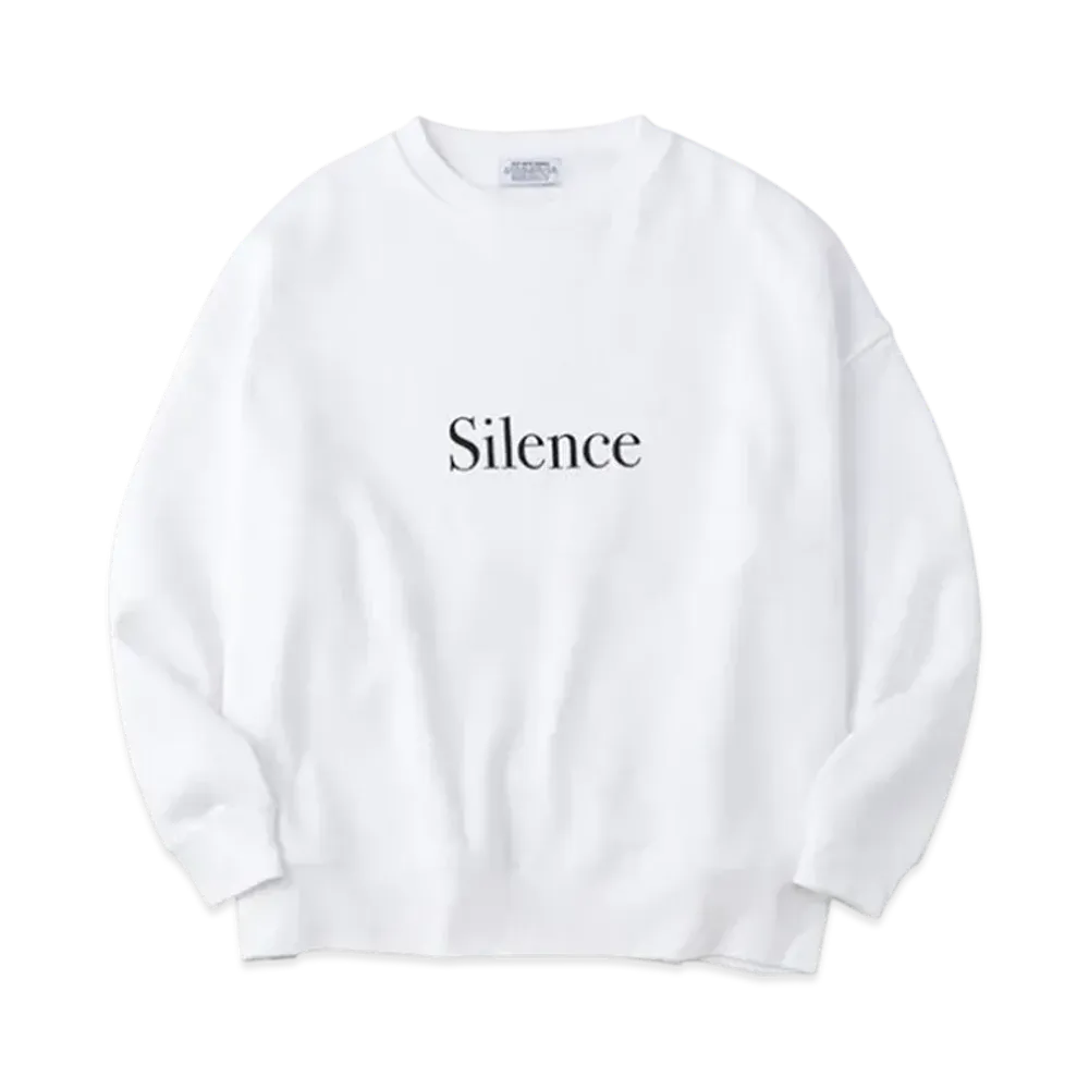 POET MEETS DUBWISE Silence Oversized Sweat "White"