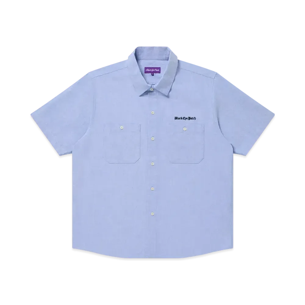 BlackEyePatch World Is Your S/S Oxford Shirt "Light Blue"