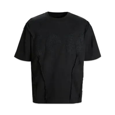 The Boy Has No Patience Moonstone Cobweb Patch Destroyed S/S Tee "Black"