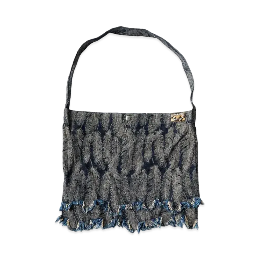 KAPITAL 12oz Magpie Denim Medicine Bag (Big) "Indigo Black"