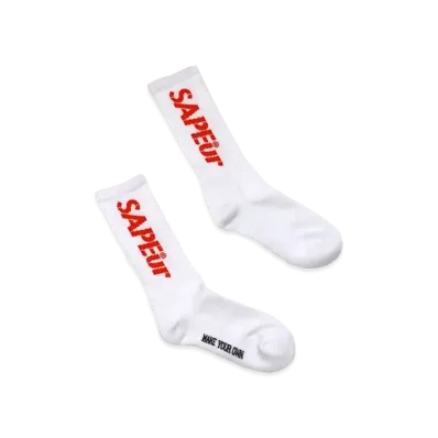 SAPEur Stencil Logo Orange Sox "White"