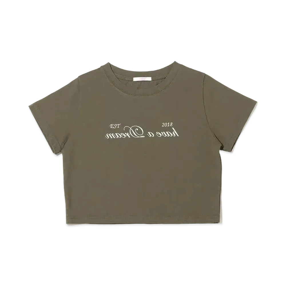 atmos pink Message Chibi T "Khaki"