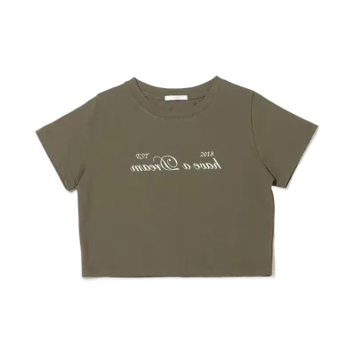 atmos pink Message Chibi T "Khaki"