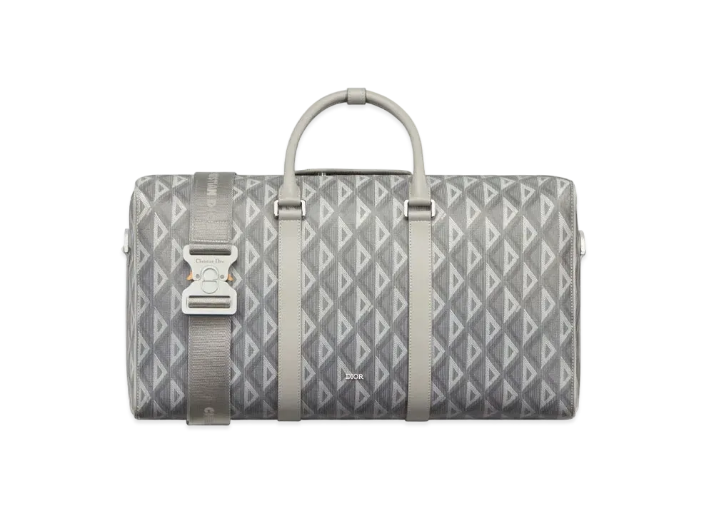 Dior Lingot 50 Duffel Bag CD Diamond Canvas "Gray"