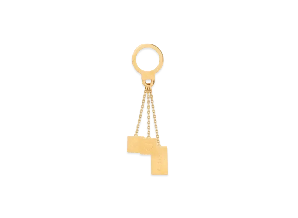 CELINE Engraved Multicharm in Brass "Gold"