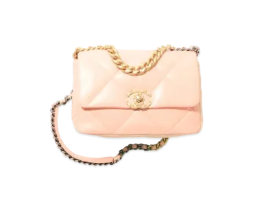 CHANEL 19 Hand Bag Lambskin "Orange"