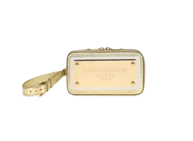 Dolce&Gabbana Plate Clutch Laminate Calfskin "Gold"