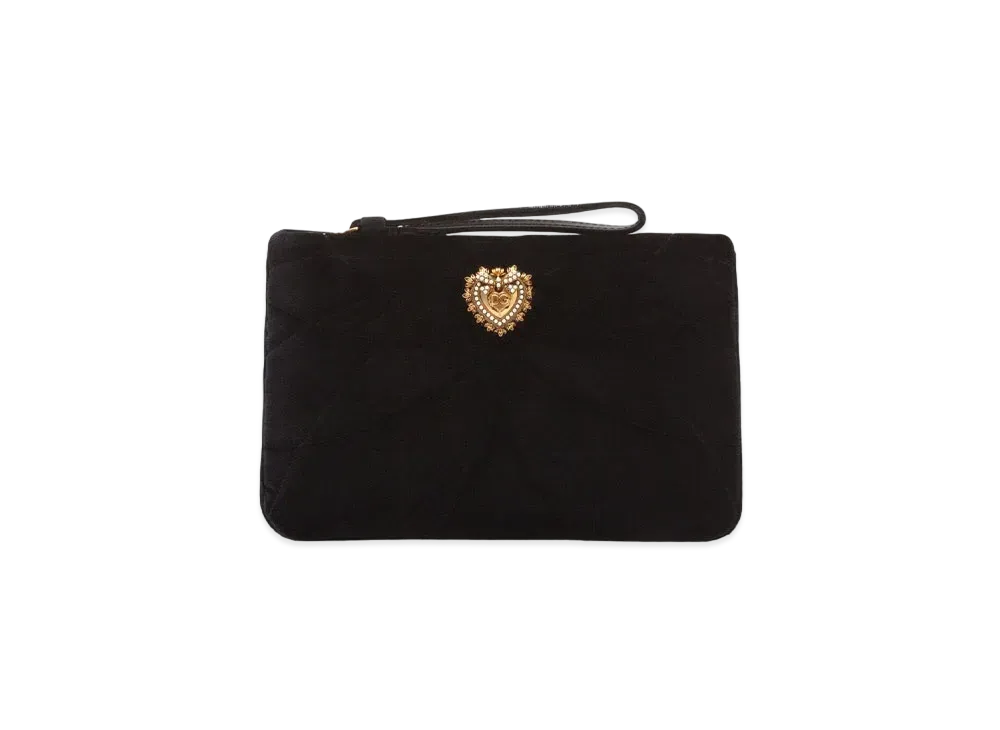 Dolce&Gabbana Devotion Pochette Matrasse Velvet "Black"
