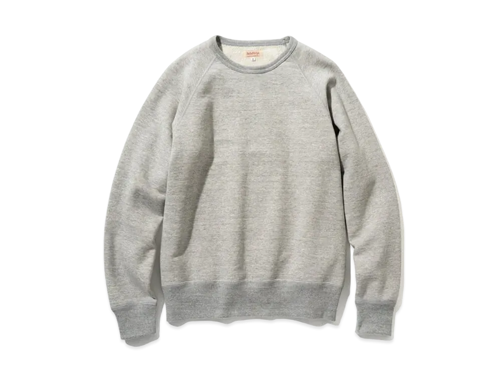 THE REAL McCOY'S 9oz. LOOPWHEEL RAGLAN SLEEVE SWEATSHIRT "Gray"