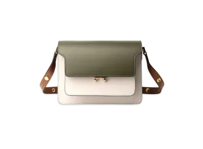 Marni TRUNK Bag in Smooth Calf "Green/White/Beige"